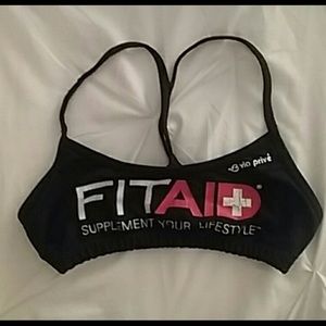 Fit Aid Black sports Bra!